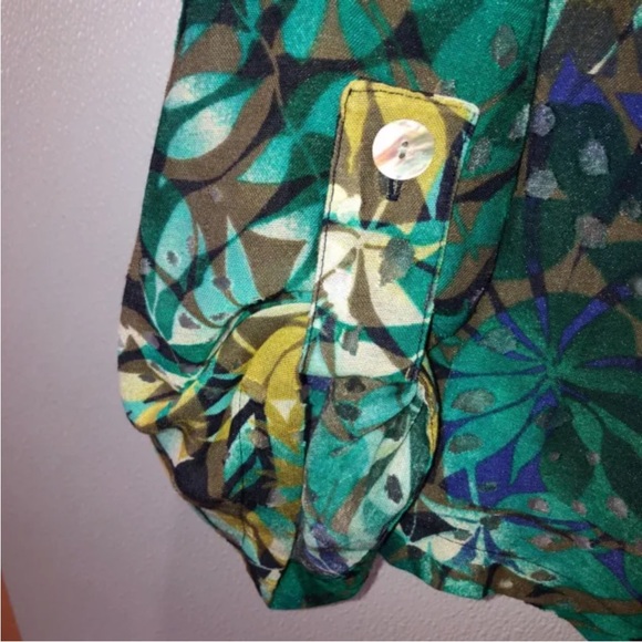 Ruby Rd Long Sleeve Floral Button Up Sheer Blazer Sz 8P - Picture 4 of 5